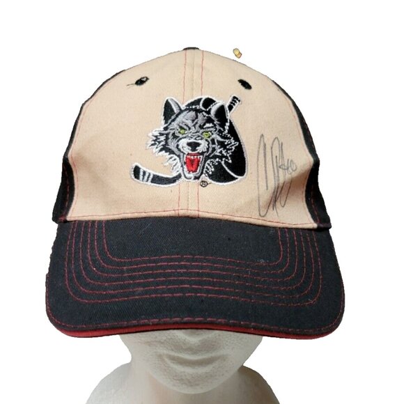Chicago Wolves Signed Adjustable Hat Unknown Autograph AHL Hockey OSFM - Picture 1 of 8